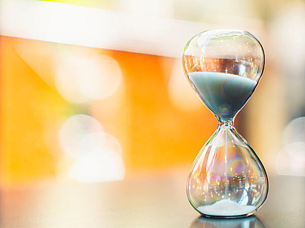 hourglass with sand